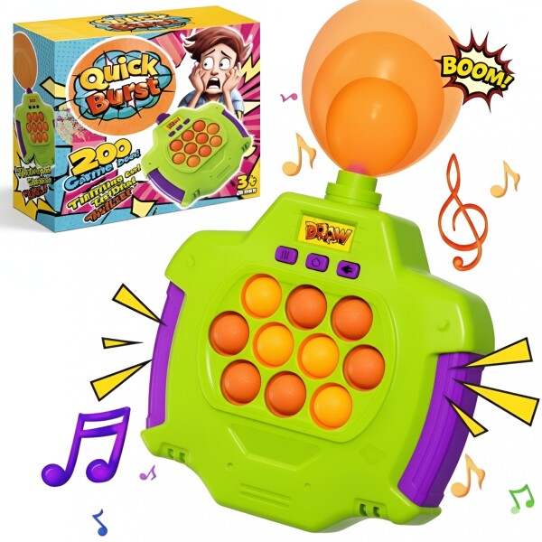 Consola Electrónica Pop It Infla Globos Luz Y Sonido Color Verde