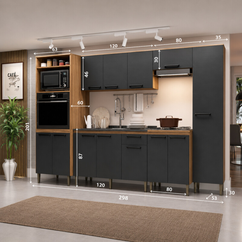 MUEBLE DE COCINA MODULAR PREMIUM 6 MODULOS TORRE GRANDE Mueble De Cocina Modular Premium 6 Modulos Torre Grande