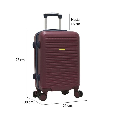 Set Viaje Valija Grande Rígida + Neceser + Dispensador 4 Bot Bordó