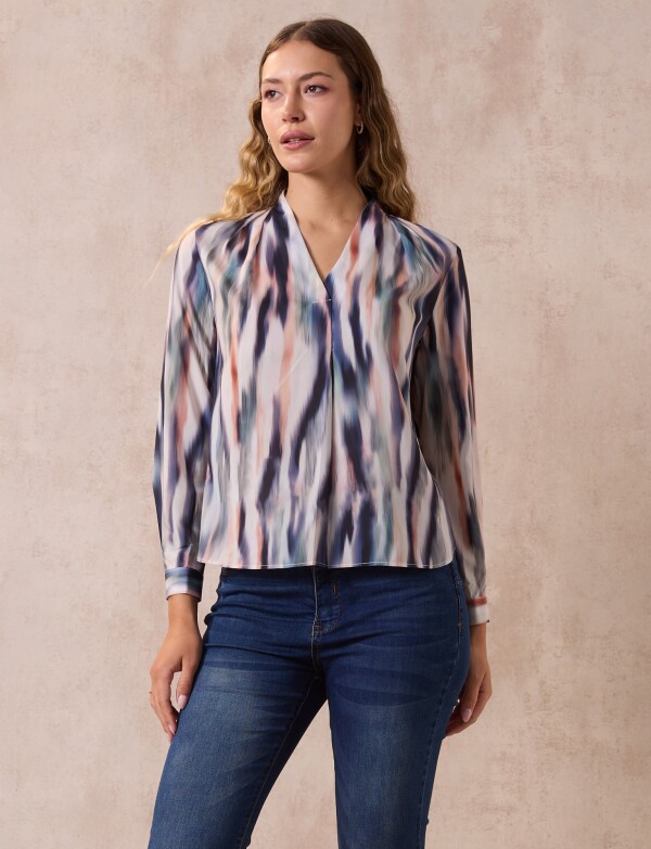 Blusa Printed MULTI/BLANCO