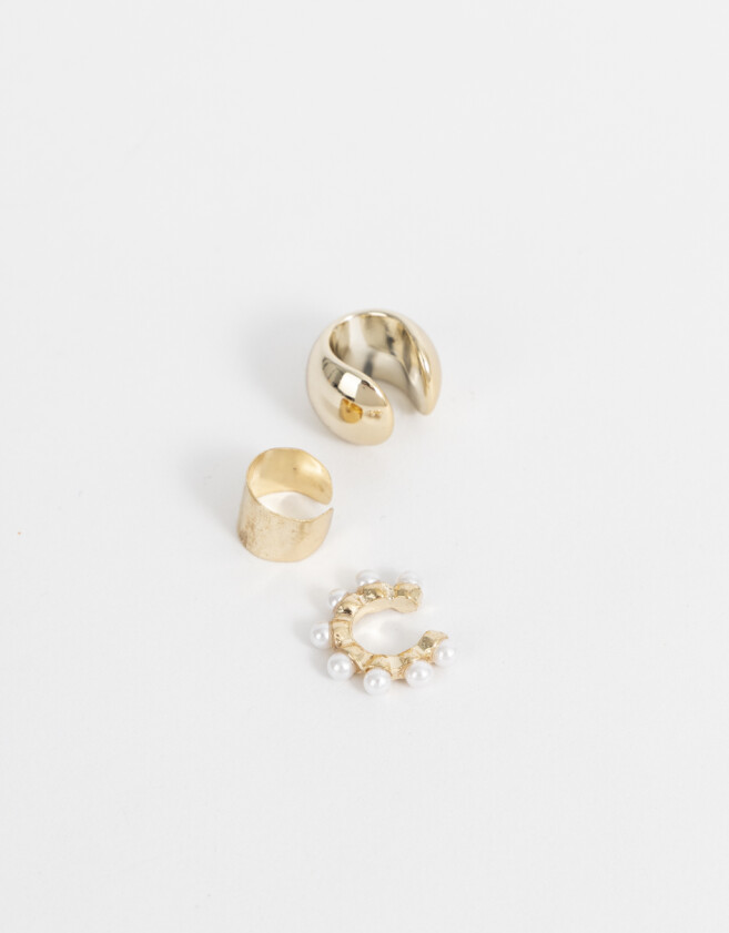 Bijou Cuff Con strass Set De Earcuff Con Strass - Dorado