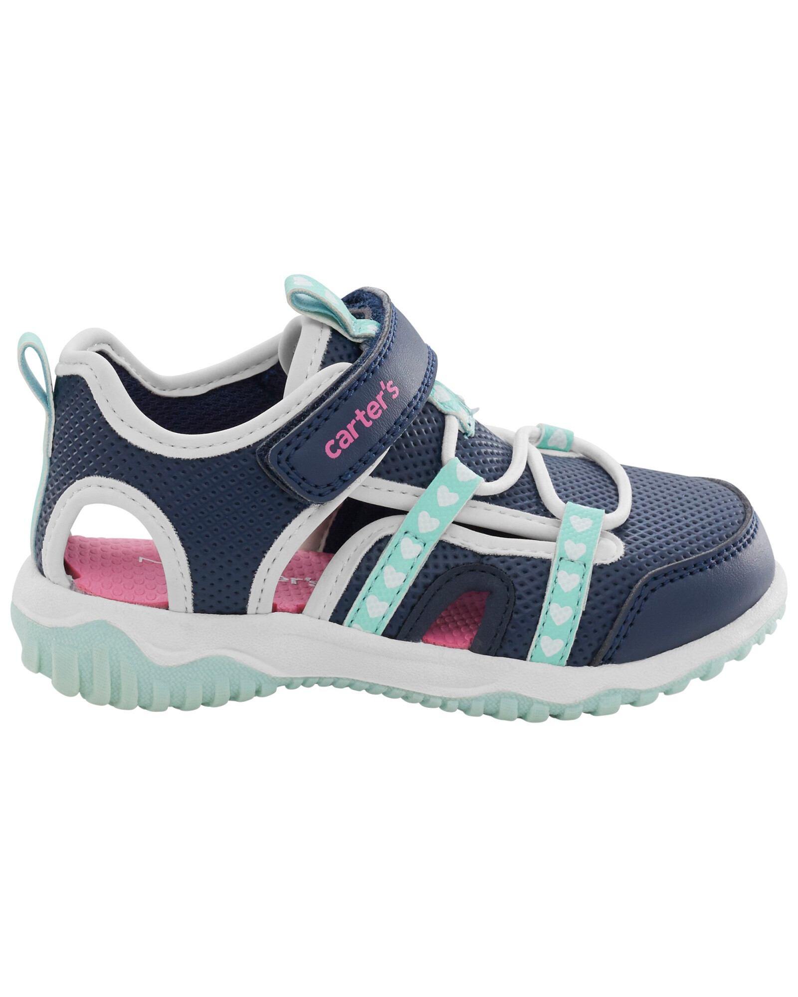 Sandalias con velcro, diseño corazones Sandalias con velcro, diseño corazones