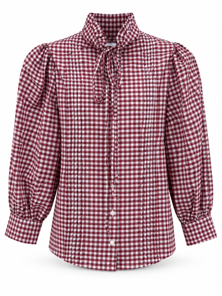 Blusa Vichy - Bordo 