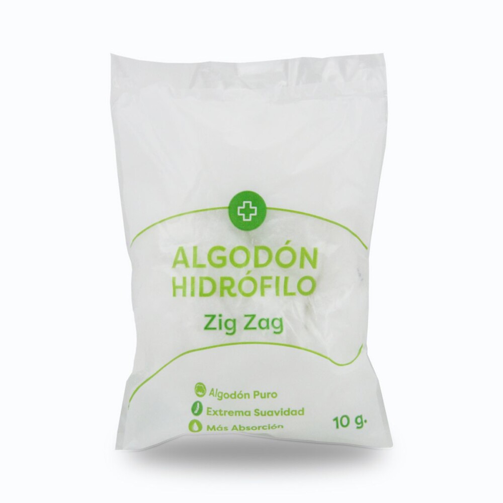 FARMACENTER ALGODON ZIG ZAG UNID. X 10 G única