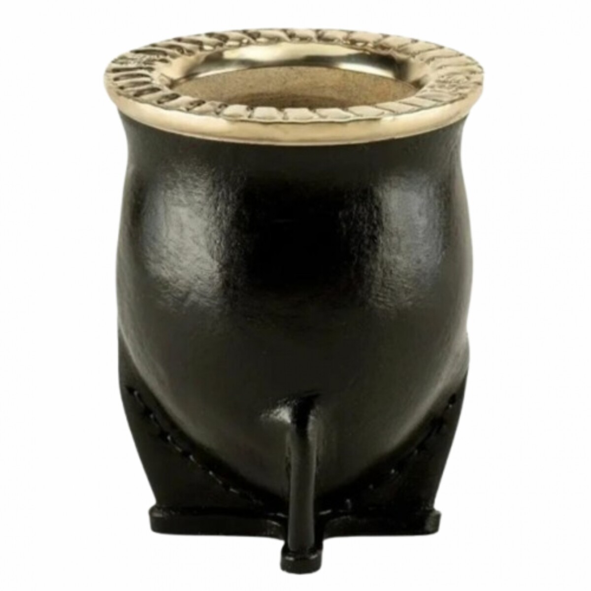 MADE IN URUGUAY MATE CAMIONERO ALPACA Y BRONCE - NEGRO 
