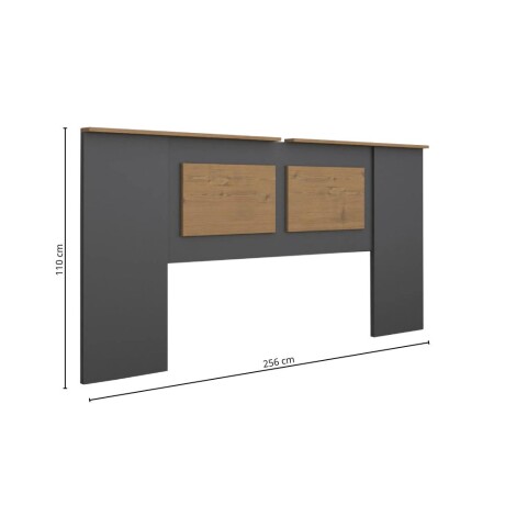 Respaldo de sommier Queen Linea Veneza Grafito/Miel