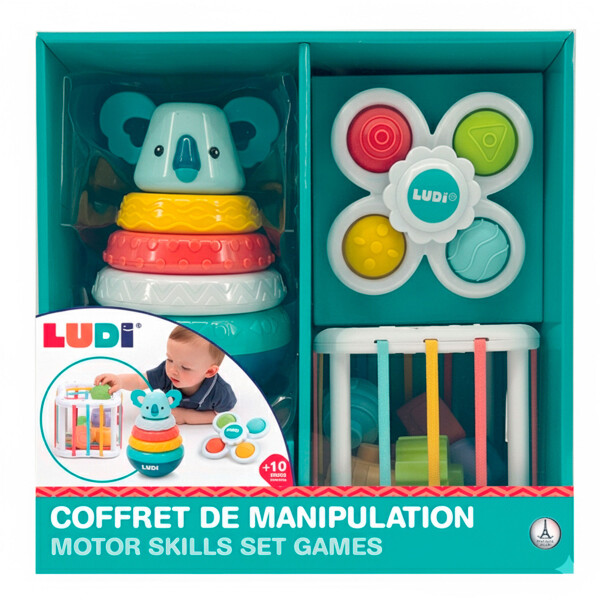 Juego De Encastre Apilable Infantil Kit Motricidad Koala Color Verde