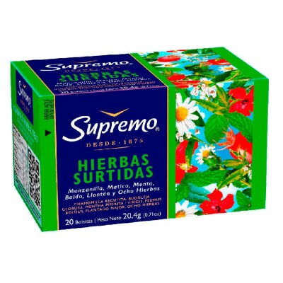 Té Hierbas Surtidas Supremo 20 Unidades Supremo Hierbas Surtidas X 20