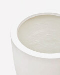Macetero Aiguablava de cemento blanco Ø 39 cm Macetero Aiguablava de cemento blanco Ø 39 cm