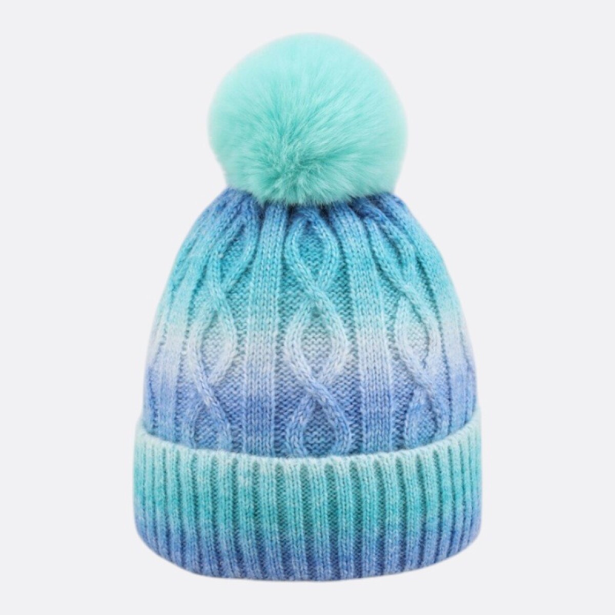 Gorro De Lana PomPom - Celeste 