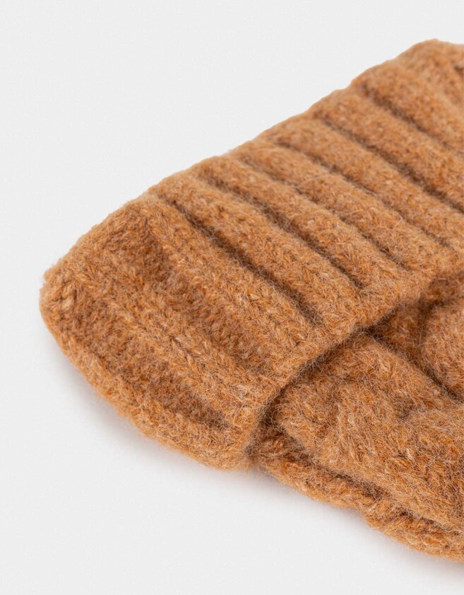 Gorro Gorro Tejido Pompón - Marron Camel