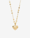 Cadena Corta con Dije Metal Cadena De Acero Dije Corazón - Dorado