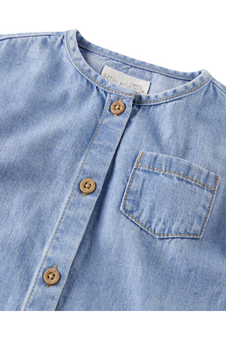 Monito de chambray de algodón orgánico Sin color