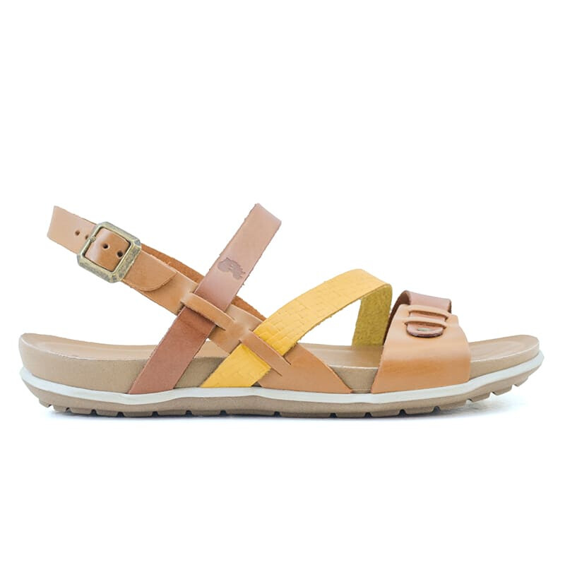 Sandalias Country de Mujer - 36783 Marron-amarillo