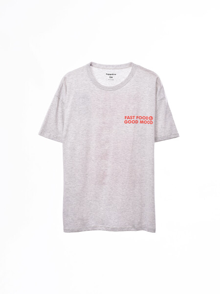 REMERA OVER FAST GRIS MELANGE M
