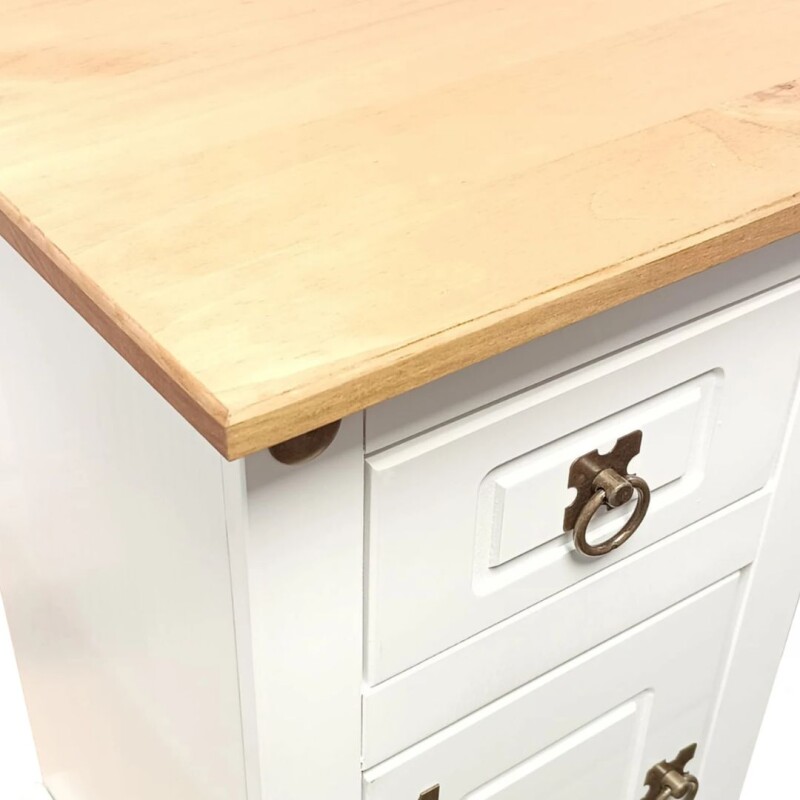 Mesa de luz 1 Puerta 1 Cajón - Linea Mexicana Blanco Mesa de luz 1 Puerta 1 Cajón - Linea Mexicana Blanco