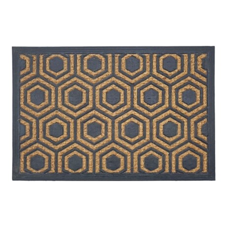 Alfombra Puerta Entrada Felpudo Coco Goma 40X60 Hexagono