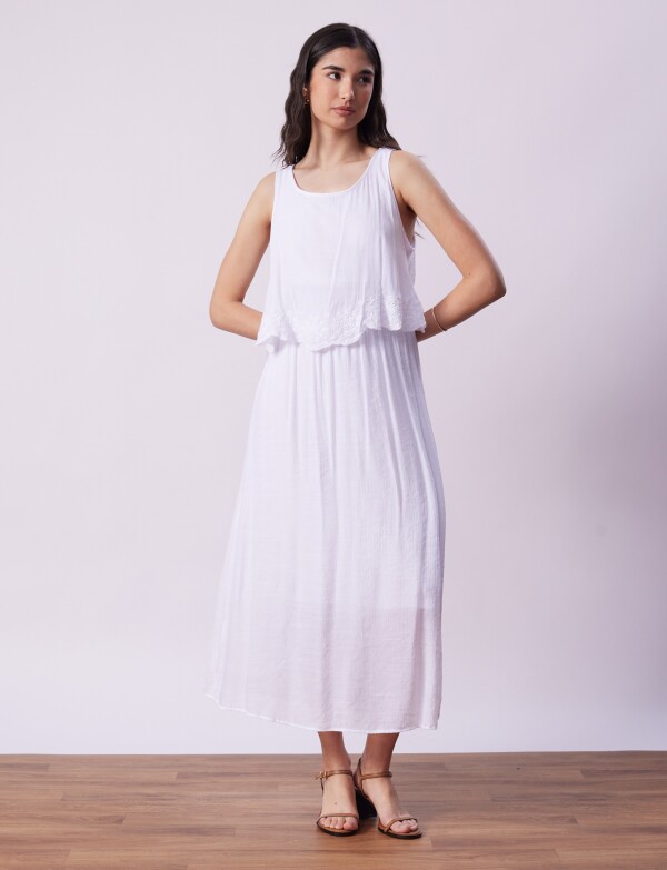 Vestido Maxi Capas BLANCO
