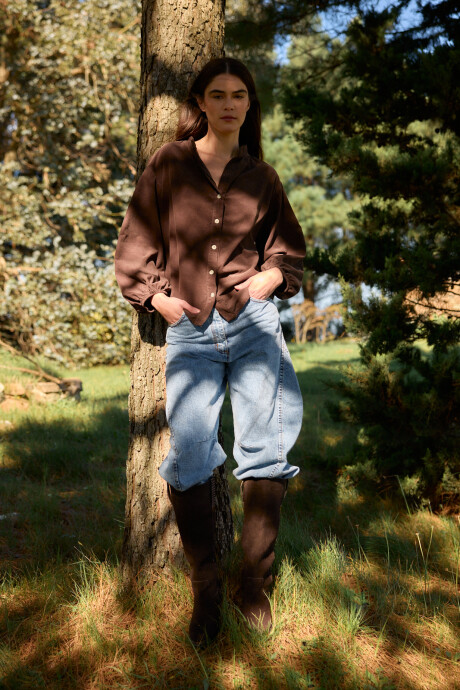 Camisa Poly Marron
