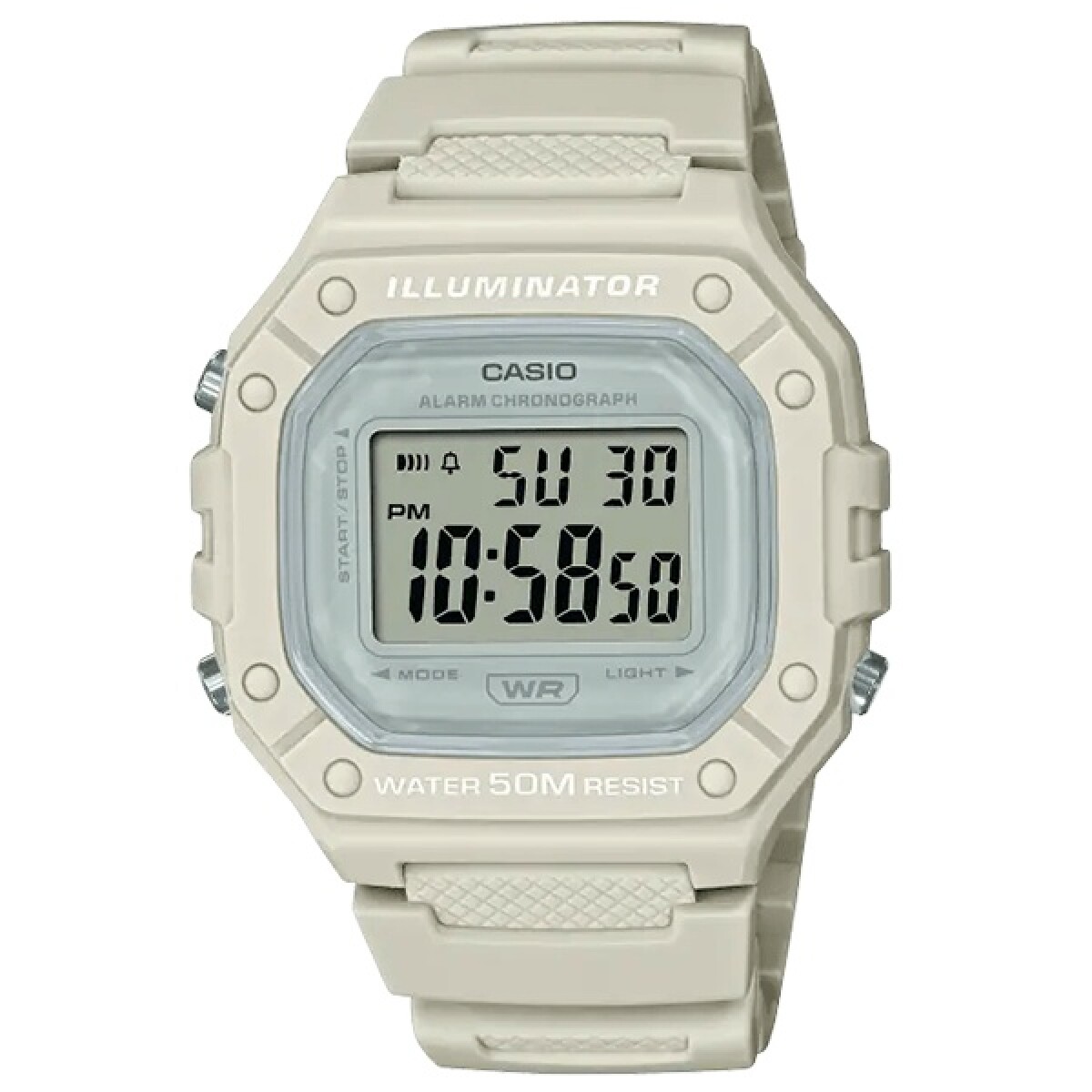 Reloj CASIO W218HC-8AVDF en Resina Beige Esfera 37mm 
