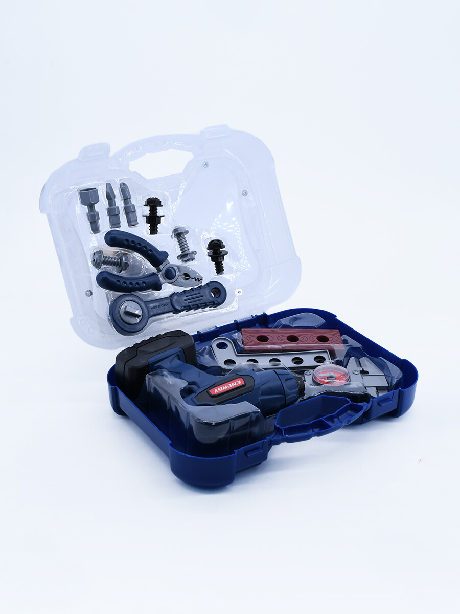 JUEGO DE HERRAMIENTAS A PILA - AZUL 