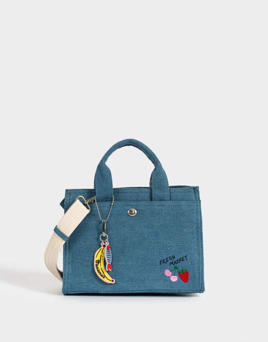 Cartera Cartera City Canvas Playera - Azul Celeste 