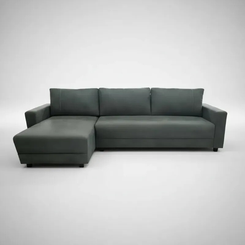 Sofá 3 Cuerpos + Chaise derecho - Tela Pet friendly gris Sofá 3 Cuerpos + Chaise derecho - Tela Pet friendly gris