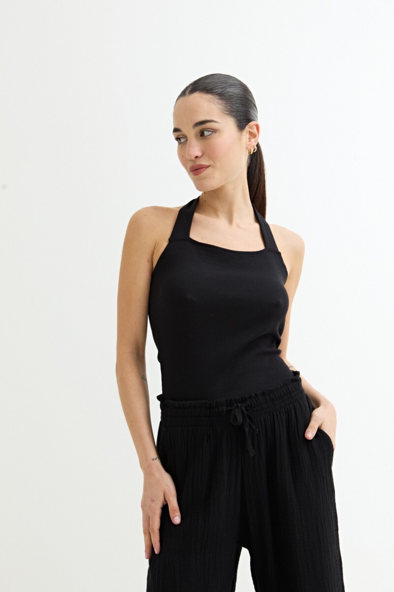 Top escote cuadrado - Negro 