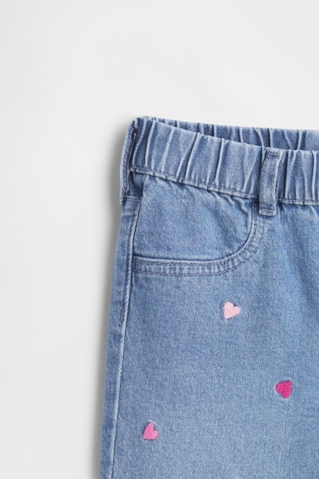 Jean Wide Leg Toddler Niña Medium Wash