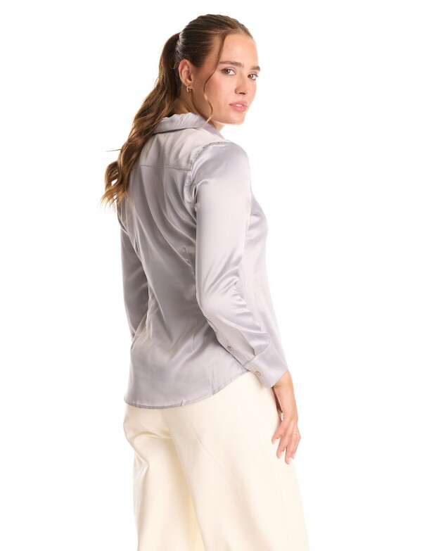 Camisa Saten GRIS