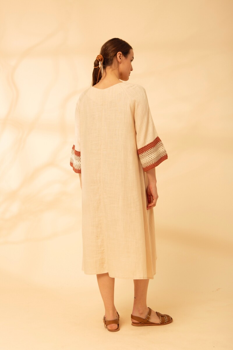 TUNICA JAPAN CROCHET Beige