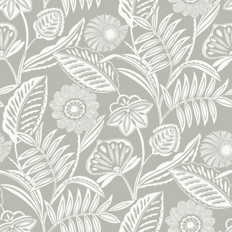 COLECCIÓN PACIFICA - ALMA LIGHT GREY TROPICAL FLORAL - N/A