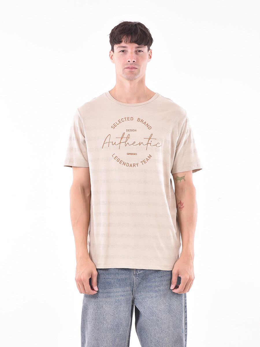 REMERA SELECTED - BEIGE 