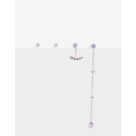 Aros Colgantes Largos Cubic zirconia Plateado