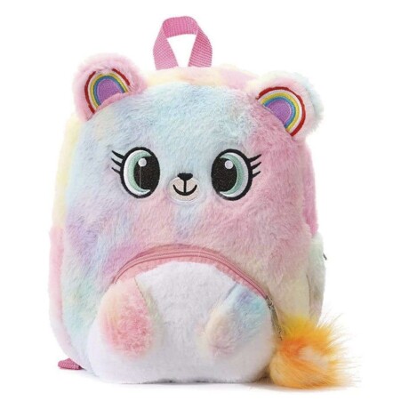 Mochila de Peluche con Diseño de Osito Rosa