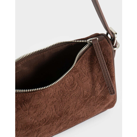 Bandolera Suede Chocolate Marron Chocolate