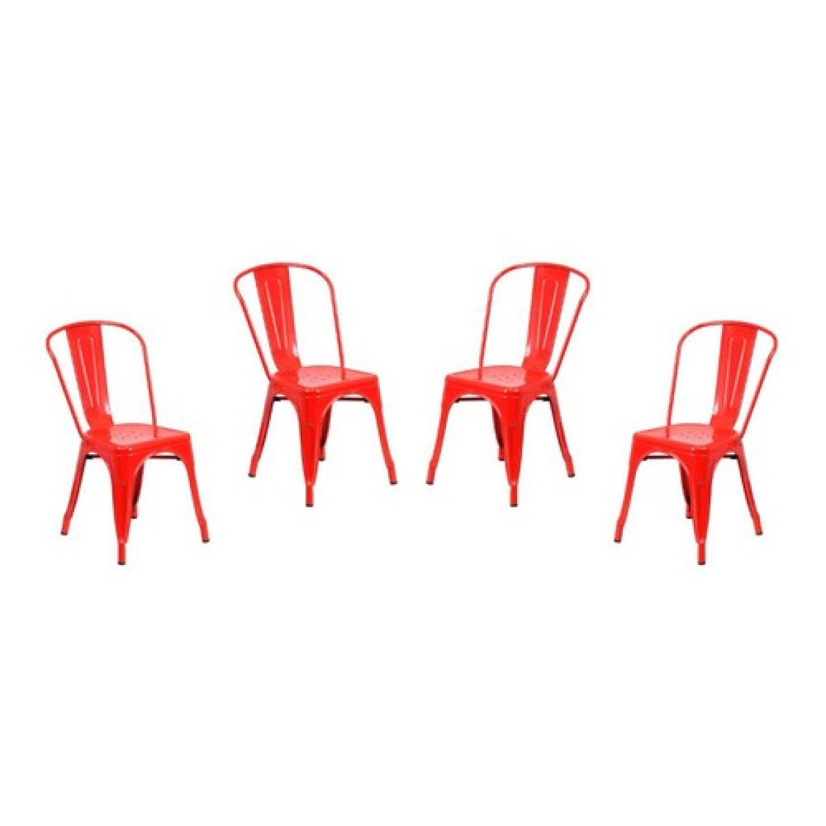 Pack 4 Sillas Tolix Lumax Varios Colores - Rojo 