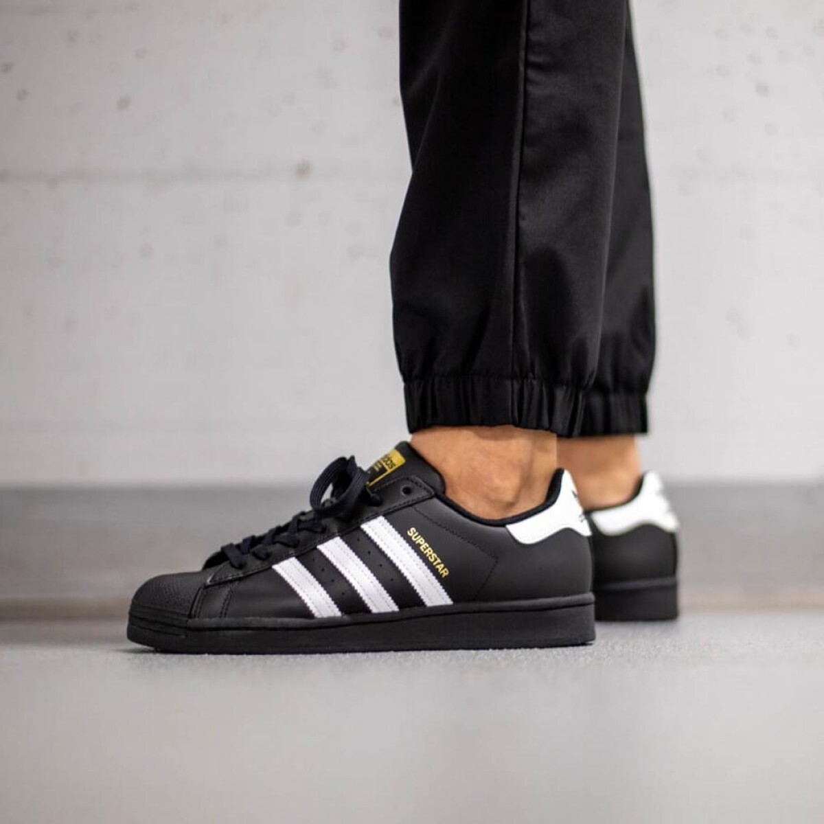 adidas superstar black white original