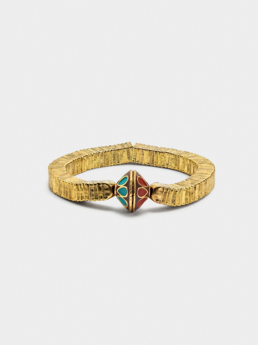 Pulsera Elástica Cuadrada Con Colgante - multicolor 