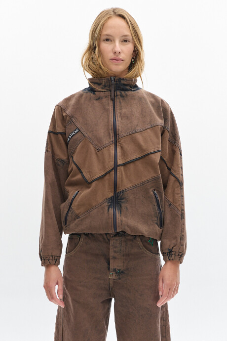 Campera Olímpica Denim Washed Brown