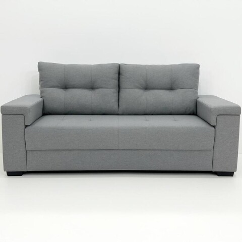 Sofá Sillón Amsterdam 3 Cuerpos Cobertura en Lino - Gris Sofá Sillón Amsterdam 3 Cuerpos Cobertura en Lino - Gris