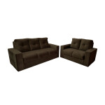 SOFA RUBI 3-2 LUGARES MARRON MACETA INVERFIN Unica