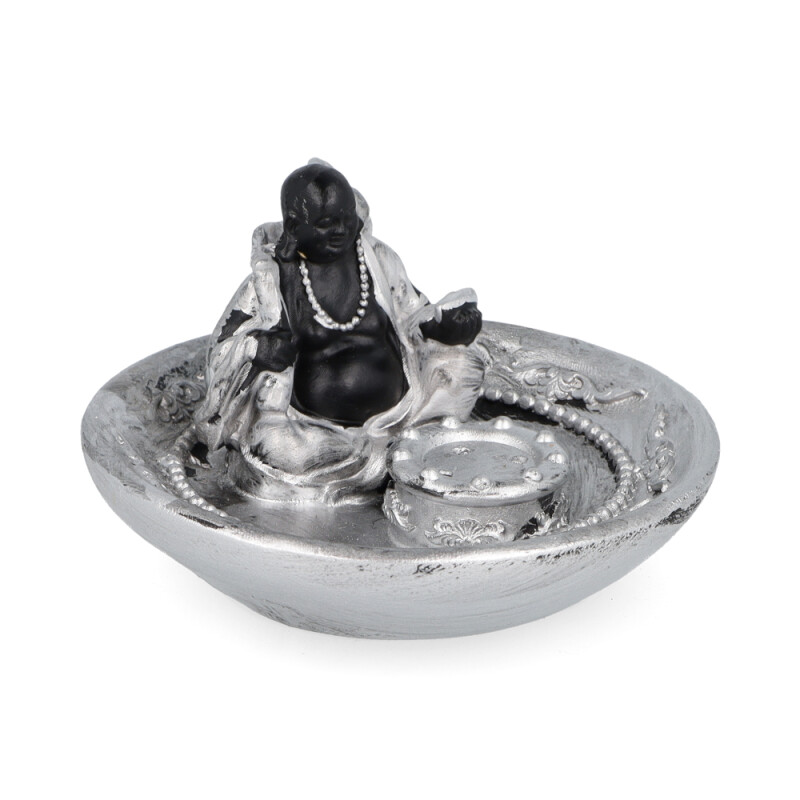 PORTAINCIENSO PLATO Gp076/buda Plateado 9cm