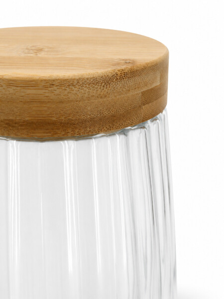 FRASCO VIDRIO BAMBU TRANSPARENTE