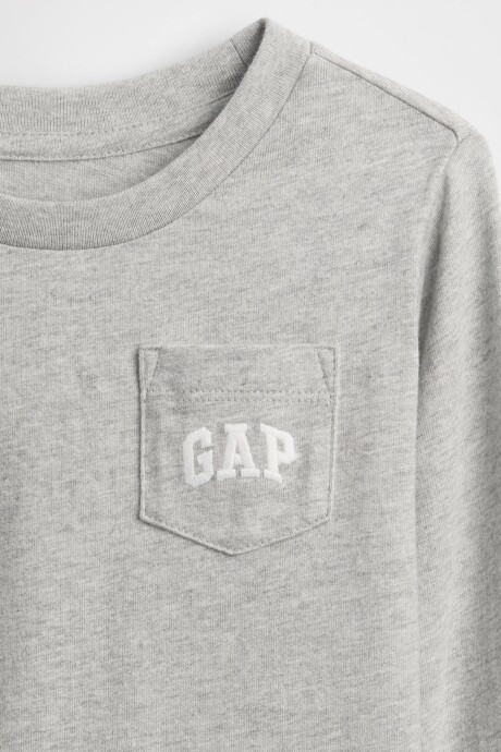 Remera Logo Gap Toddler Niño Light Heather Grey B08
