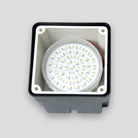 Luminaria de embutir LED cuadrada gris IP66 115mm FL0325
