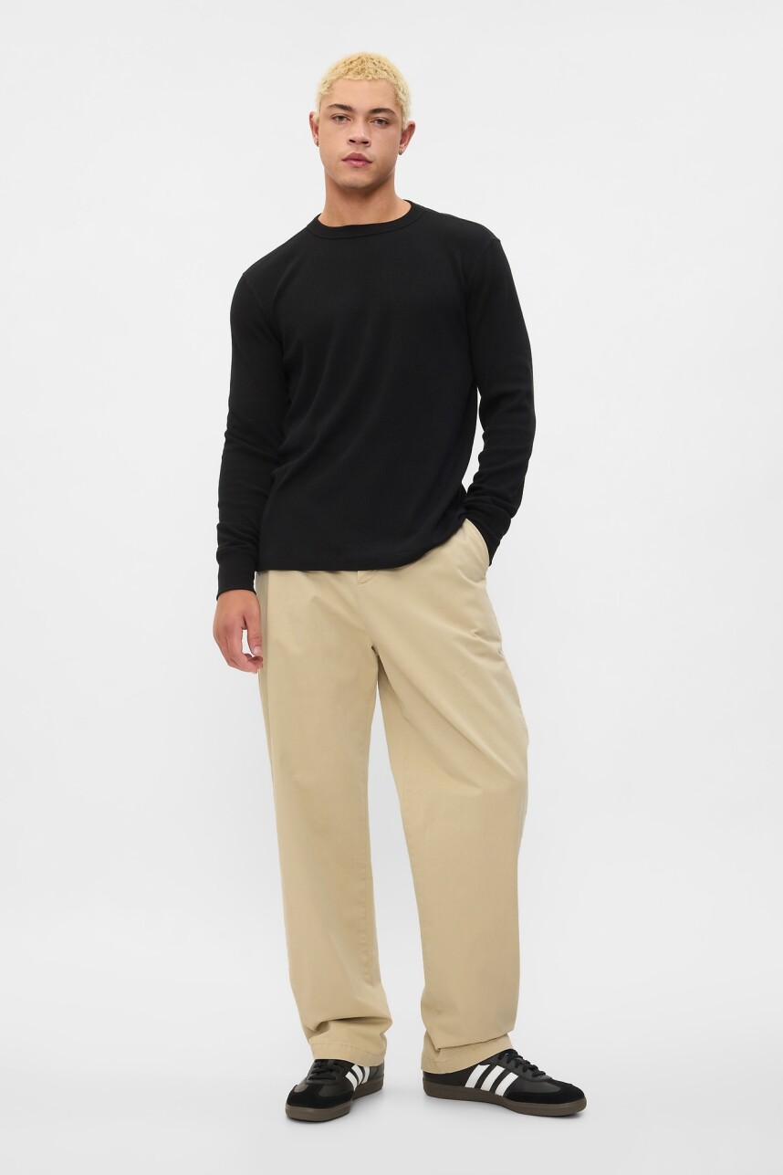 Buzo Waffle Hombre Black 1