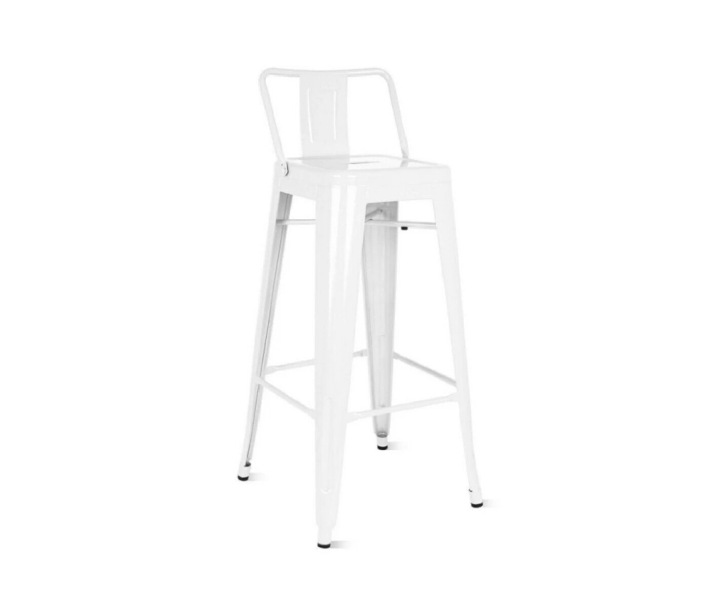 Taburete Tolix Con Respaldo Blanca 