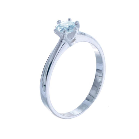 Anillo De Plata 925 Con Circonia Solitario
