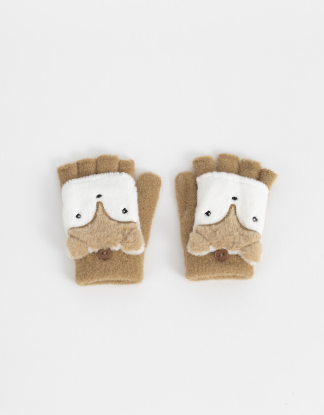 Guantes Infantiles Guantes Infantiles Mitones - Blanco Crudo